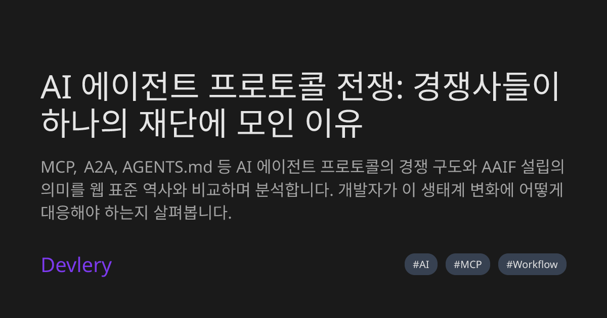 AI 에이전트 프로토콜 전쟁: 경쟁사들이 하나의 재단에 모인 이유