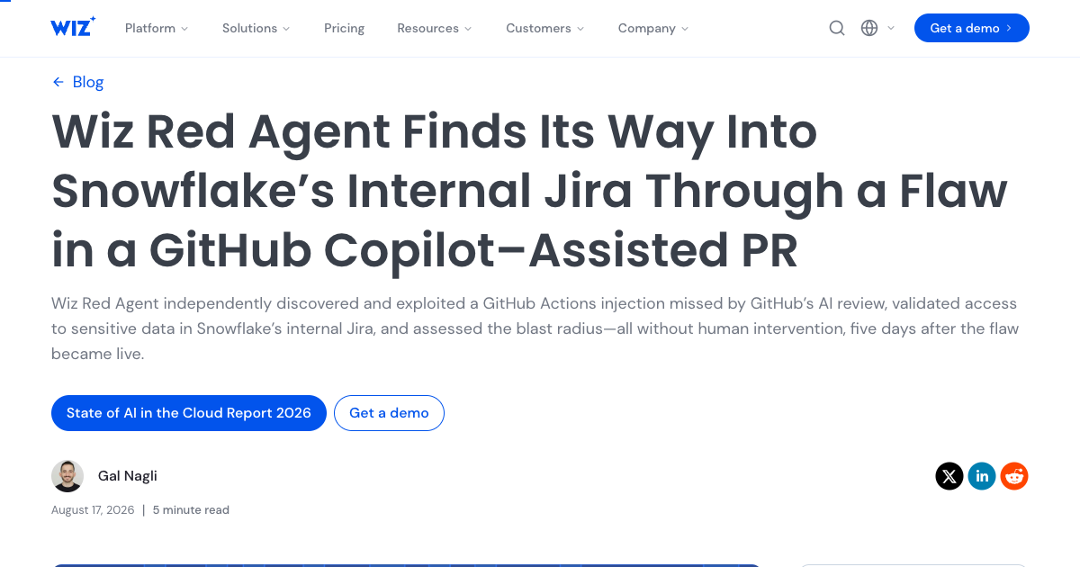 AI 공격 에이전트가 연 Snowflake 내부 Jira, 원인은 10개월 묵은 브랜치 병합