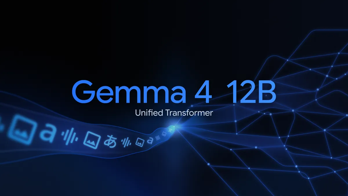 Google Gemma 4 12B 통합 트랜스포머 공식 이미지