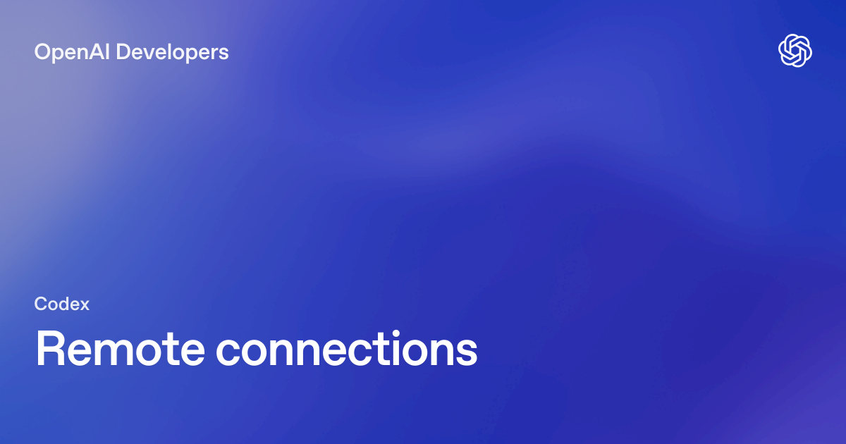 Codex Remote Connections 공식 이미지